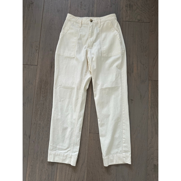 Old Navy Pants - Old Navy Cream Ankle Cropped Pants Women's Size 0